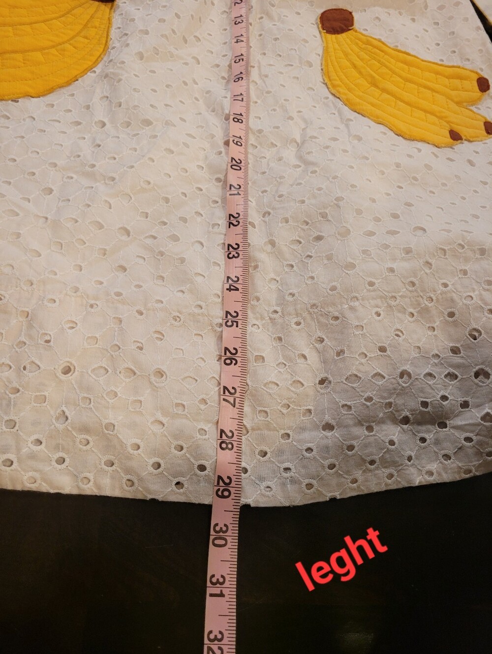 Girls Cream Eyelet Dress with Banana Pockets - Picture 6 of 9